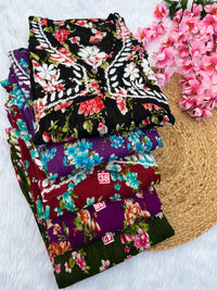 Super soft Mul aliya Gown - chikankariofficial