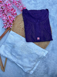 Super Soft Rayon Muqaish Chikankari - chikankariofficial