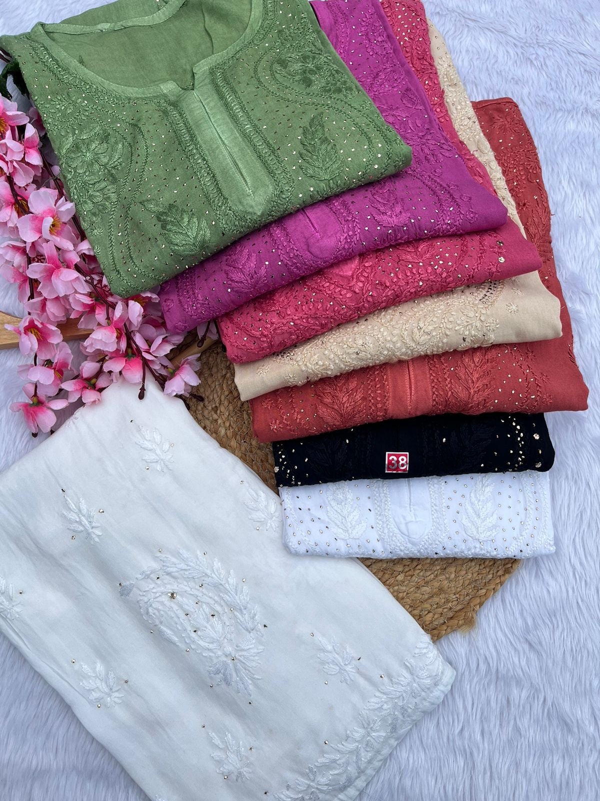 Super Soft Rayon Muqaish Chikankari - chikankariofficial