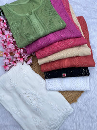 Super Soft Rayon Muqaish Chikankari - chikankariofficial