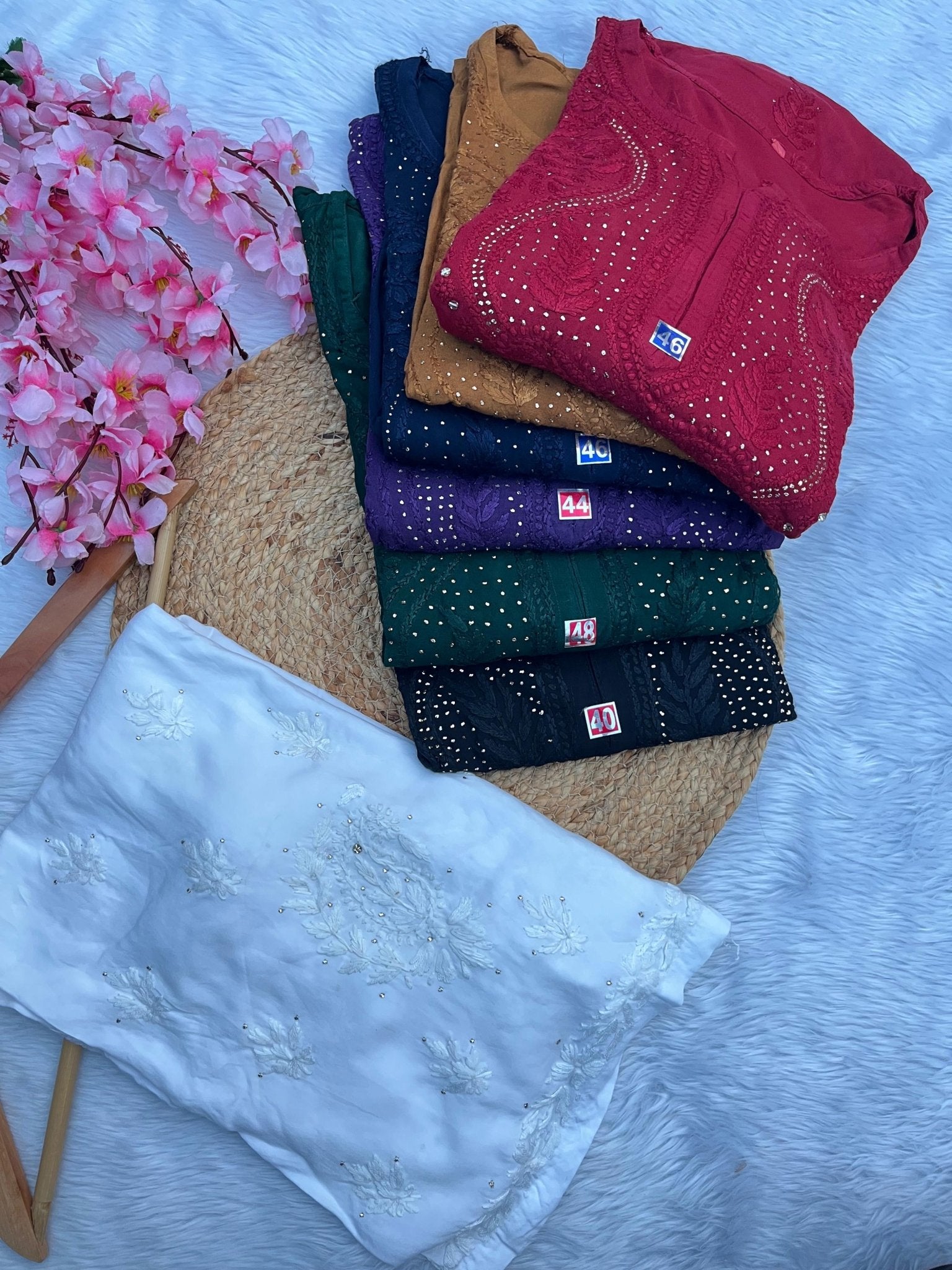 Super Soft Rayon Muqaish Chikankari - chikankariofficial