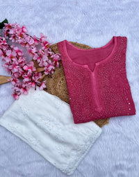 Super Soft Rayon Muqaish Chikankari - chikankariofficial