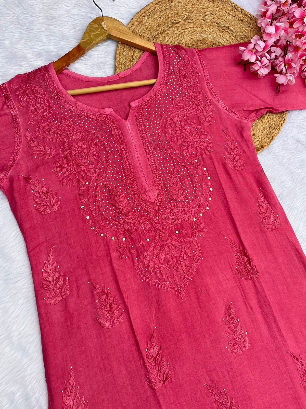 Super Soft Rayon Muqaish Chikankari - chikankariofficial