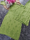 Tone to Tone Co ord Modal Cotton Santoshi Special - chikankariofficial