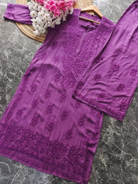 Tone to Tone Co ord Modal Cotton Santoshi Special - chikankariofficial