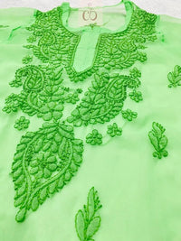 Tone to Tone Georgette Kurtis with inner - chikankariofficial