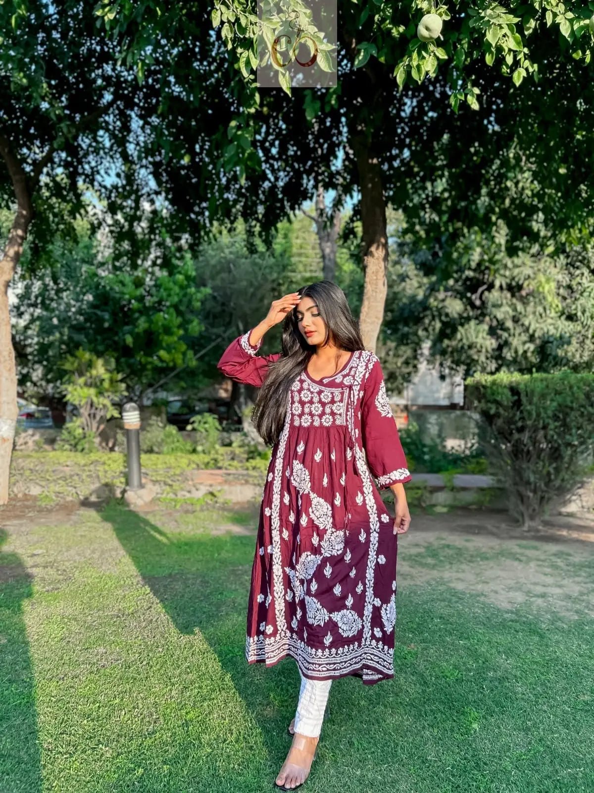 Traditional Thread Chikankari Gown