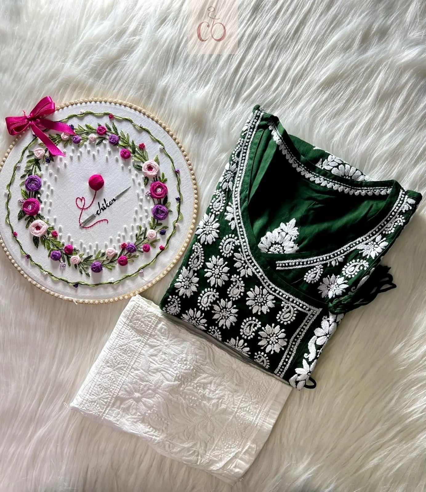 Traditional Thread Chikankari Gown - chikankariofficial