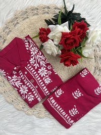 Trending Chikan pant Set - chikankariofficial