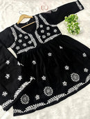 Trending chikankari Gown Plazzo combo - chikankariofficial