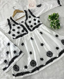 Trending chikankari Gown Plazzo combo - chikankariofficial