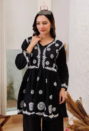 Trending chikankari Gown Plazzo combo - chikankariofficial