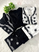 Trending chikankari Gown Plazzo combo - chikankariofficial