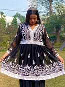 V Lace Chikankari Gharara set - chikankariofficial