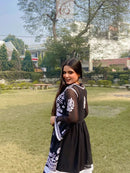 V Lace Chikankari Gharara set - chikankariofficial