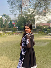 V Lace Chikankari Gharara set - chikankariofficial