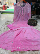 Viral ( Short Mirror Gharara 4pc Set ) Rishita Special - chikankariofficial