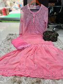 Viral ( Short Mirror Gharara 4pc Set ) Rishita Special - chikankariofficial