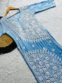 Viscose Circle daman luxe Kurta - chikankariofficial