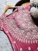 Viscose Circle daman luxe Kurta - chikankariofficial