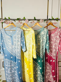 Viscose Circle daman luxe Kurta - chikankariofficial