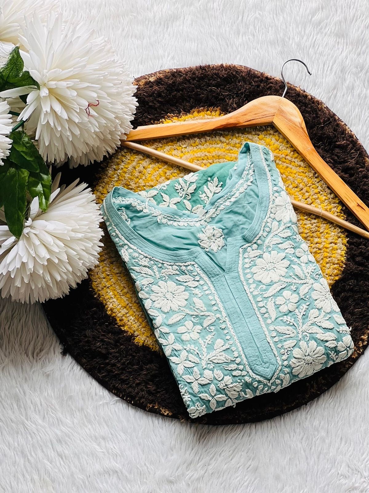 Viscose Circle daman luxe Kurta - chikankariofficial