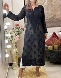 Viscose Finest Quality Worked kurtas.. - chikankariofficial