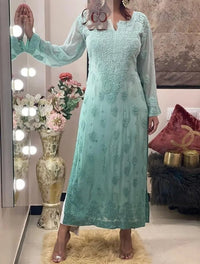 Viscose Finest Quality Worked kurtas.. - chikankariofficial