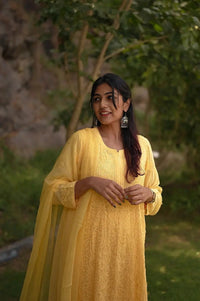 Viscose Premium Set with Muqaish Plazzo - chikankariofficial