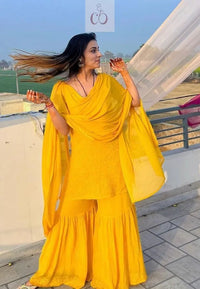 Viscose Special Sharara Pair - chikankariofficial