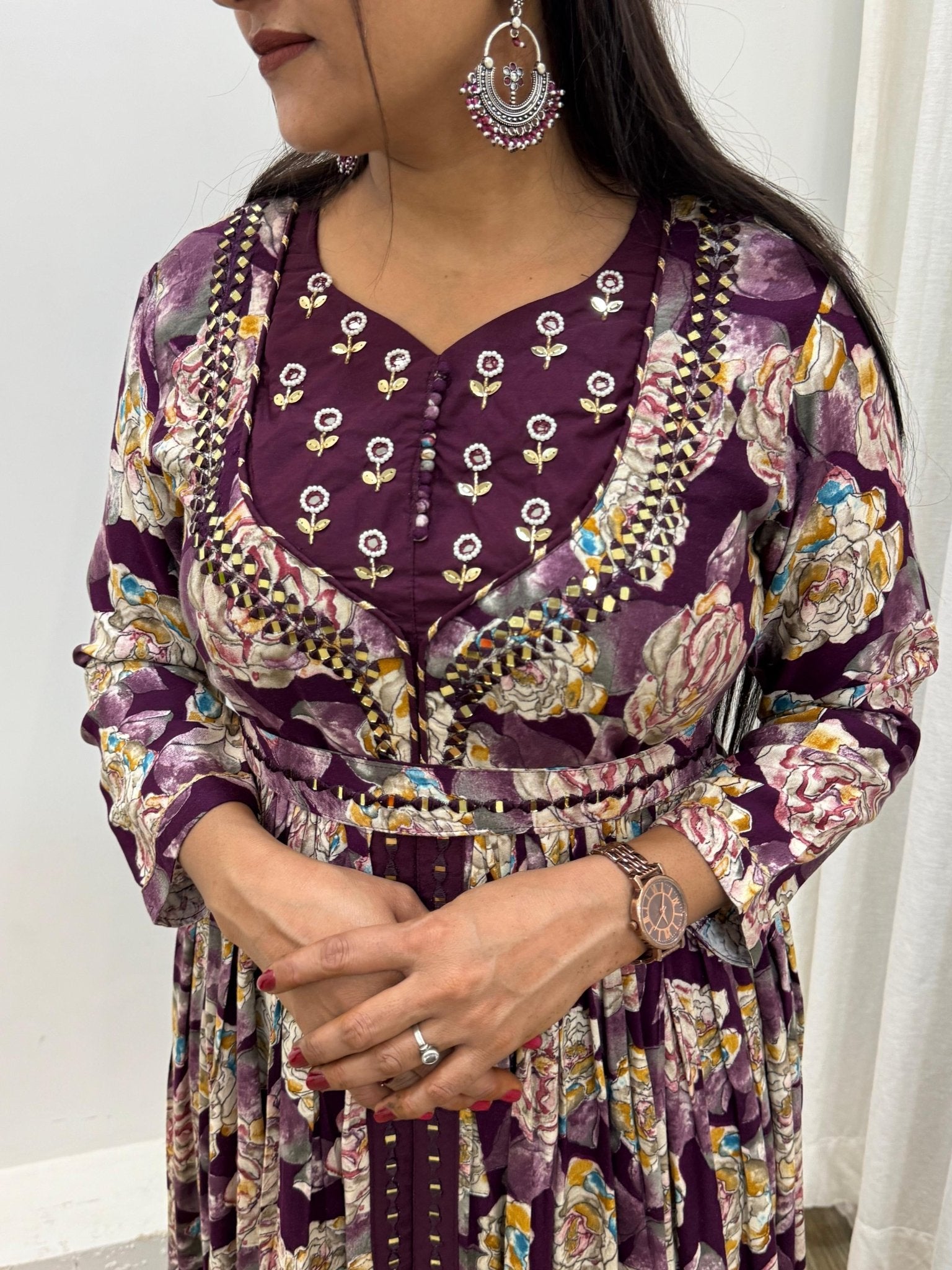 Wear Exquisite hand Embroidered Gown - chikankariofficial