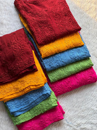 White Modal Cotton Chikankari 3pc Set - chikankariofficial