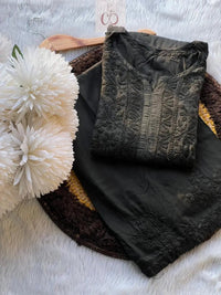 White Modal Cotton Chikankari 3pc Set - chikankariofficial