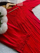 White Modal Cotton Chikankari 3pc Set - chikankariofficial