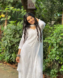 White Modal Cotton Chikankari 3pc Set - chikankariofficial
