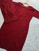 White Modal Cotton Chikankari 3pc Set - chikankariofficial