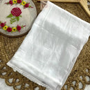 White Modal with Muqaish Chikankari Kurti - chikankariofficial