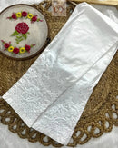 White Modal with Muqaish Chikankari Kurti - chikankariofficial